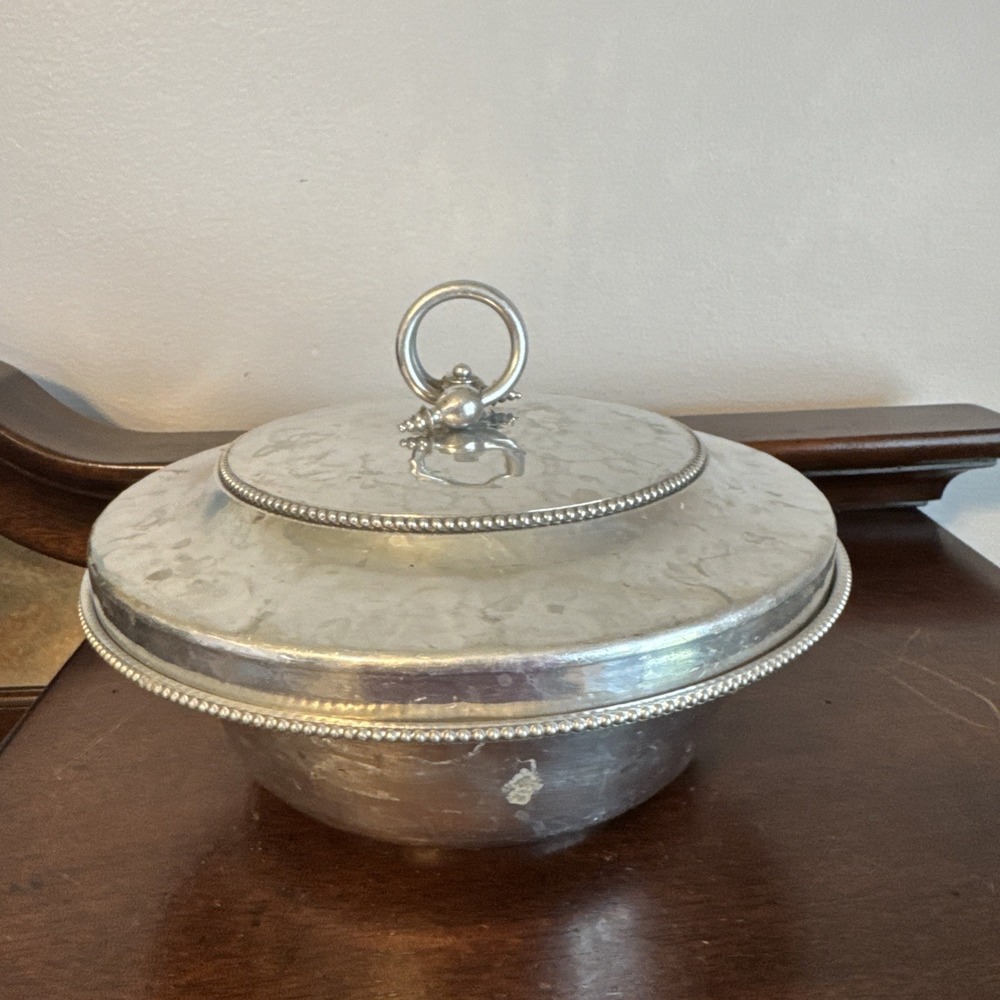 8.75" BHW Buenilum Mid Century Modern Vintage Aluminum Bowl W/ Lid
